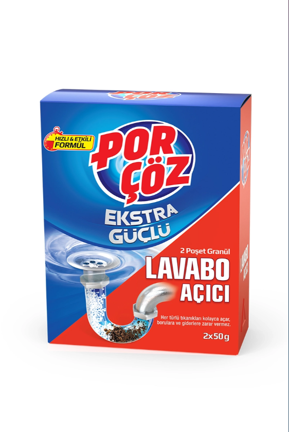 Por Coz – Гранули за отпушване на канали, 2 × 50 г | Мощна формула против запушвания и неприятни миризми