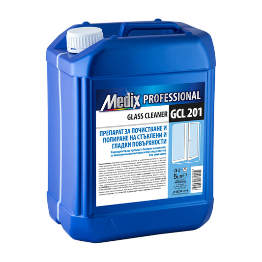 Medix Professional GCL 201 | Препарат за Стъклени и Гладки Повърхности | 5 л