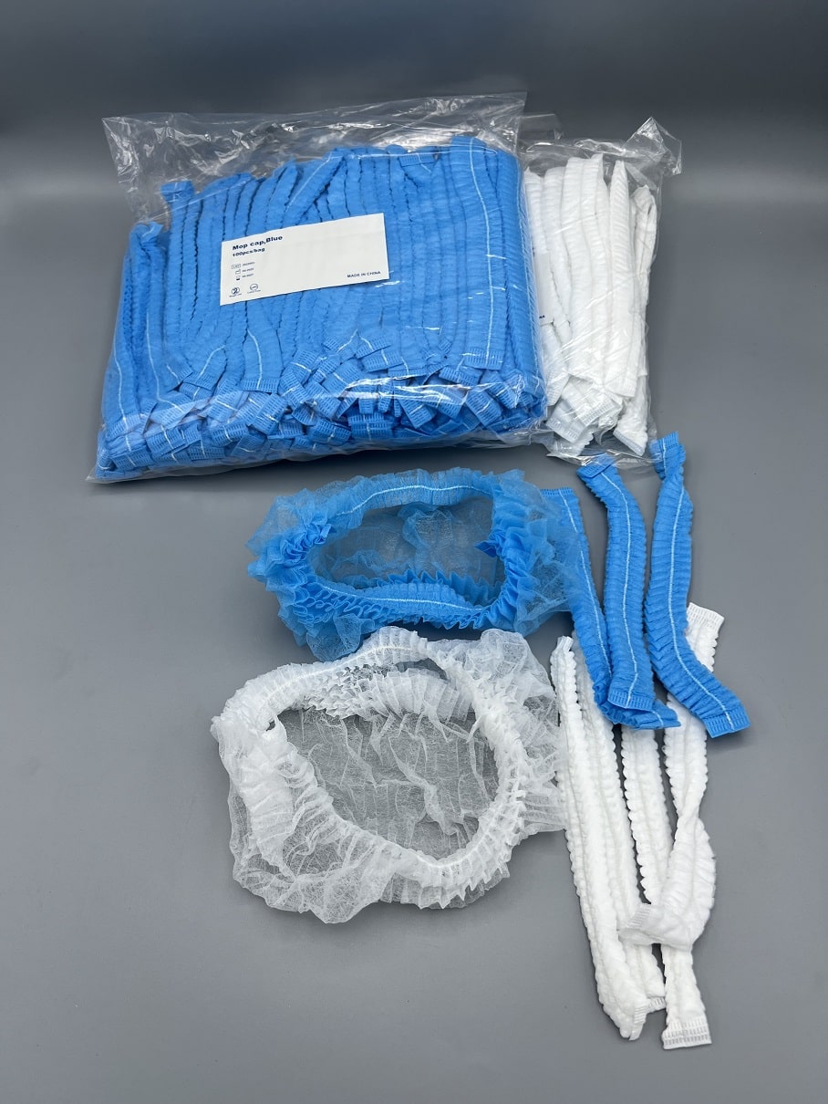 Шапки боне клип еднократни – 100 бр | Нетъкан текстил, универсален размер, хигиенни