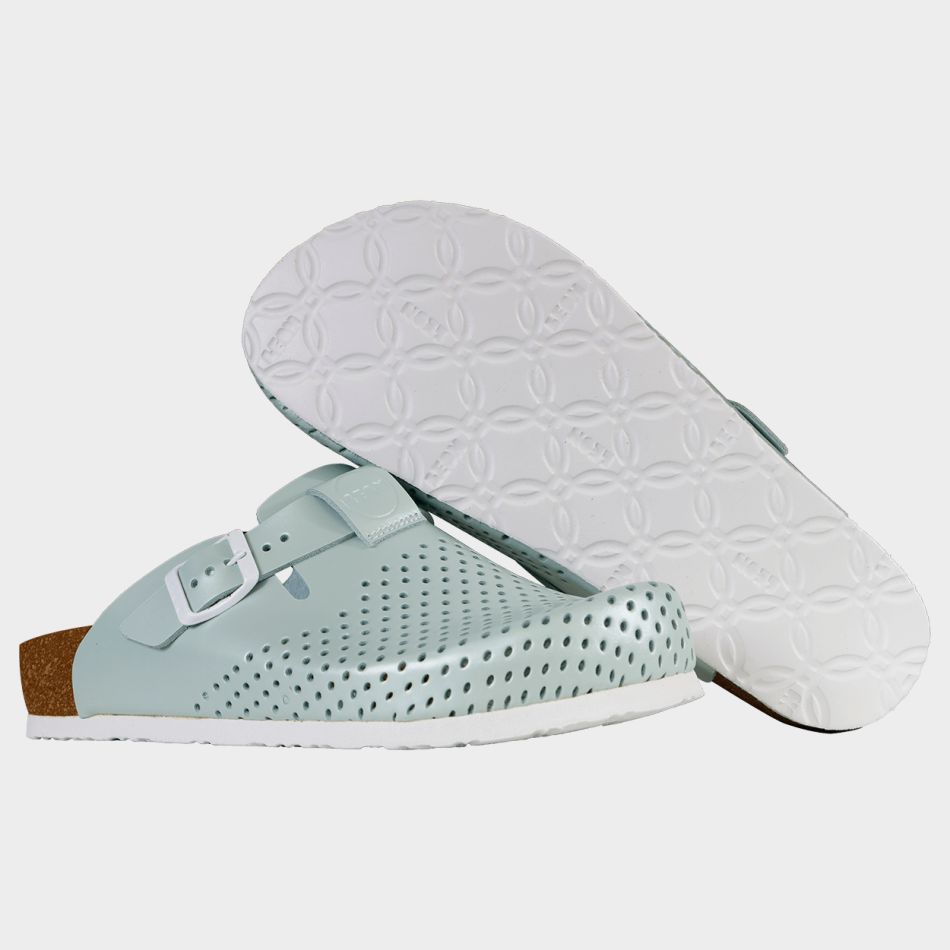 LEON LADY OLIVE GREEN | Дамско Сабо от Естествена Кожа | Анатомична Гел Стелка | Комфорт и Стил