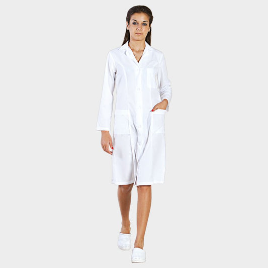 Дамска Медицинска Престилка M6 20802001 | С Яка и Джобове | Памук/Полиестер