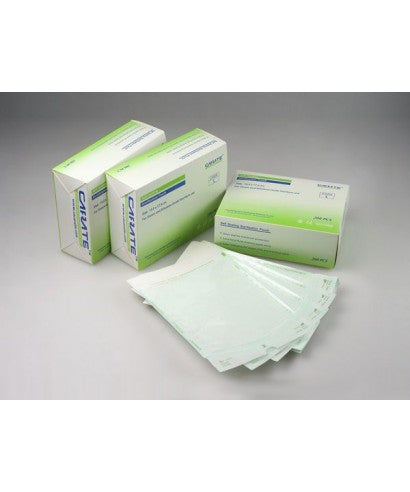 Пликове за стерилизация (57 × 70 мм) – 200 бр | Самозалепващи, с индикатор за пара и EO газ