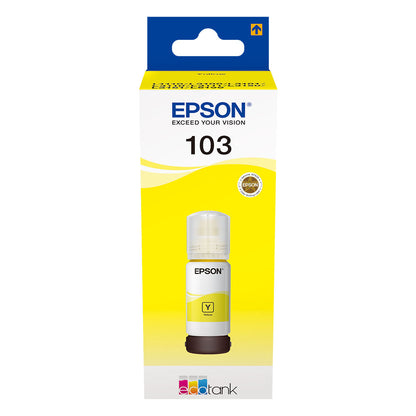 Epson 103 EcoTank Yellow | Оригинално Мастило 7,500 стр. | 65 мл