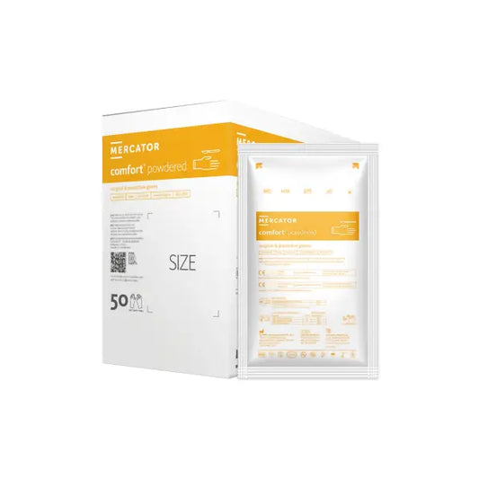 Латексови ръкавици MERCATOR comfort без прах 7 7.5 8