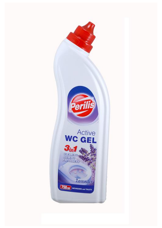 Perilis Active WC Gel 3 in 1 – Лавандула, 750 мл | Почистващ гел за тоалетна с аромат на лавандулаЛ
