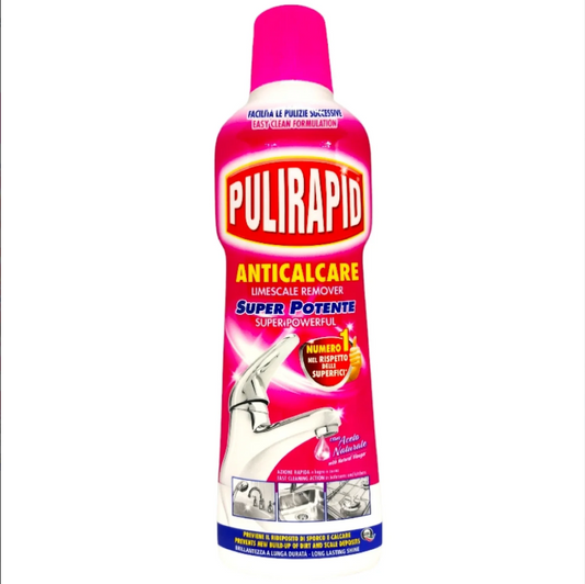 Pulirapid Anticalcare – 500 мл | Почистващ препарат с оцет против котлен камък и ръжда