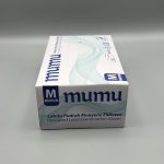 Латексови ръкавици с пудра MUMU – 100 бр | Еднократни, еластични, медицински