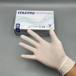 Латексови ръкавици с пудра MUMU – 100 бр | Еднократни, еластични, медицински