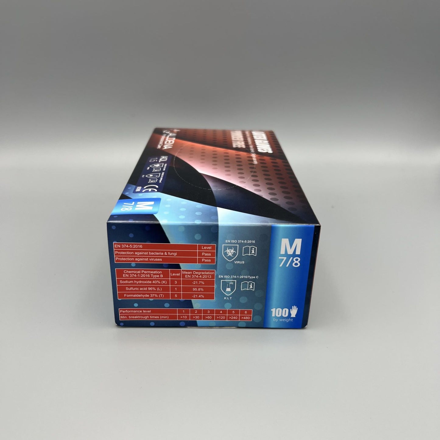 Латексови ръкавици без пудра ALDENA – 100 бр | Еластични, медицински, еднократни