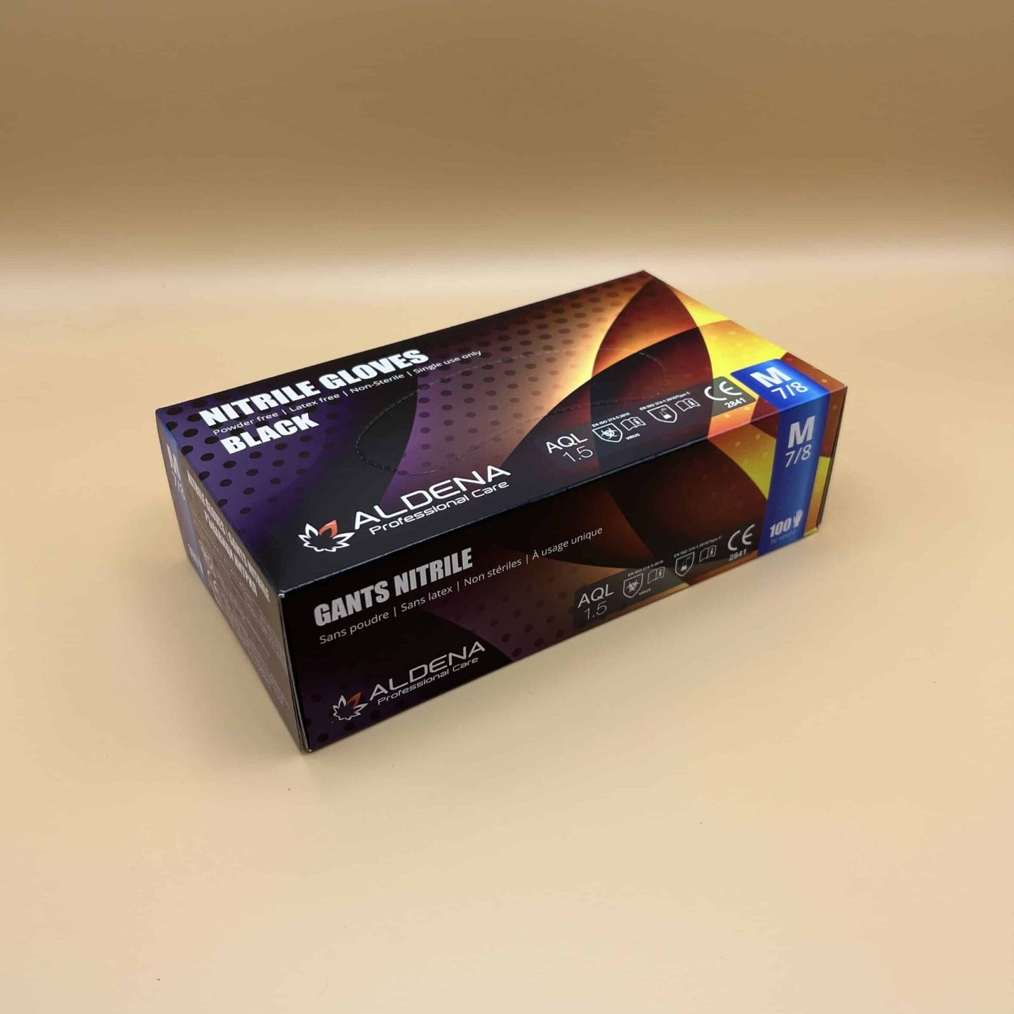 Черни нитрилни ръкавици ALDENA 3 гр – 100 бр | Без пудра, нестерилни