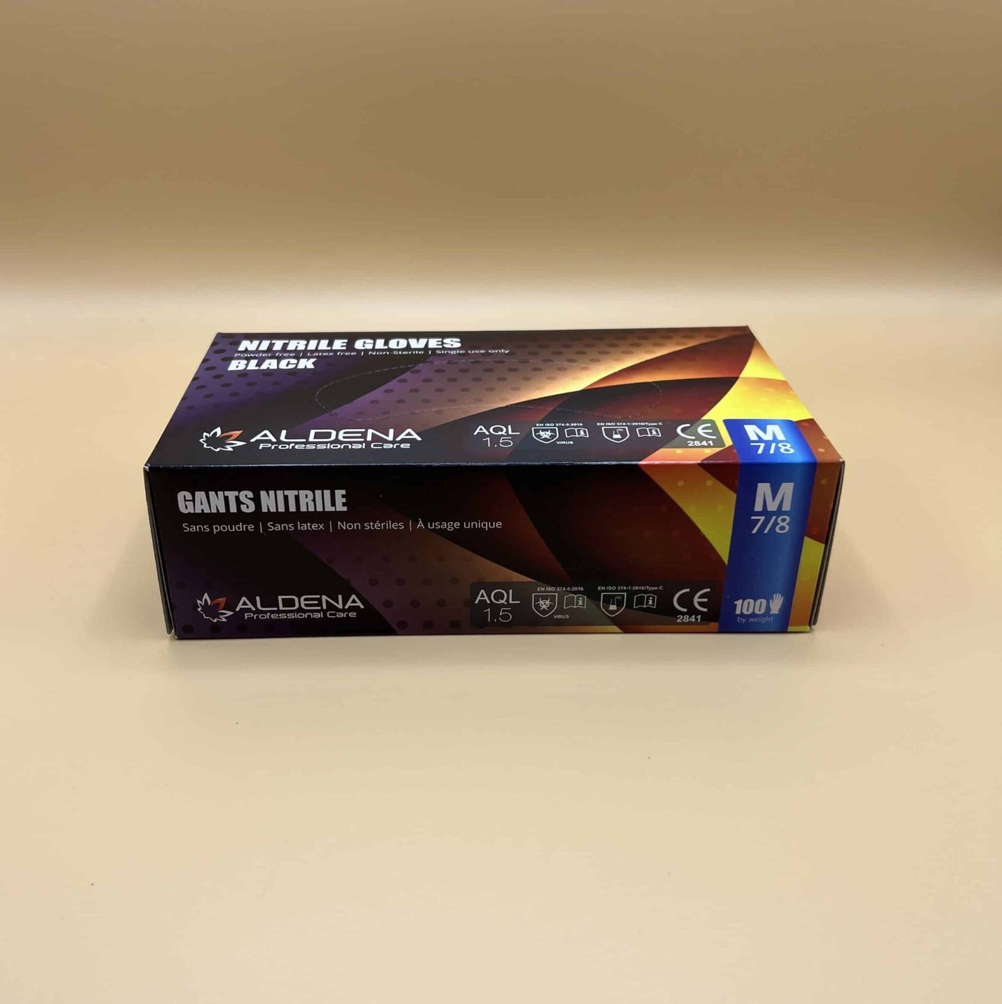 Черни нитрилни ръкавици ALDENA 3 гр – 100 бр | Без пудра, нестерилни