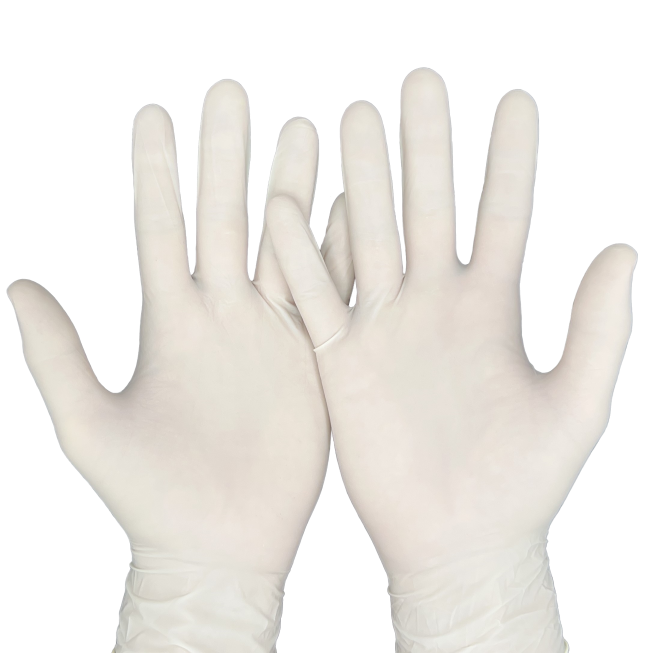 Латексови ръкавици с пудра MUMU – 100 бр | Еднократни, еластични, медицински