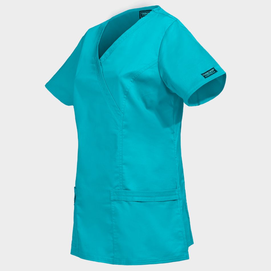 Дамска медицинска туника CHEROKEE WRAP LIGHT PETROL WWE4728