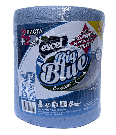 Кухненска ролка EXCEL Big Blue 6бр, 4 пласта
