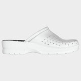 GF LADY WHITE | Дамско Сабо от Естествена Кожа | Перфориран Дизайн и Анатомичен Комфорт | Goldenfit