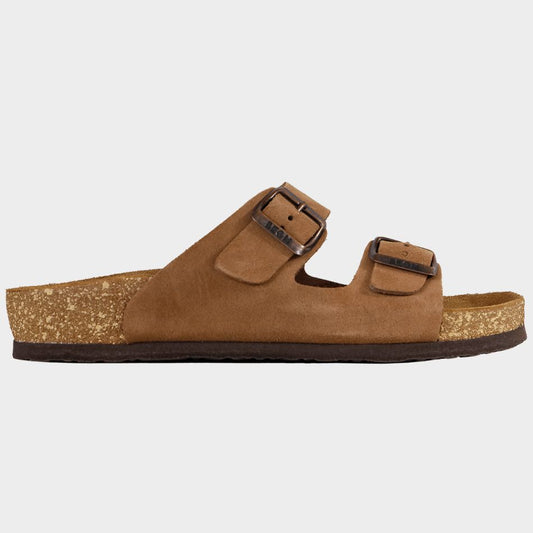 LEON LADY BROWN SUEDE | Дамски Чехли от Естествена Кожа | Анатомична Гел Стелка | Комфорт и Стил