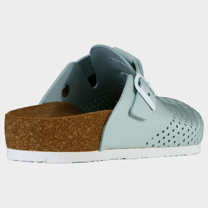 LEON LADY OLIVE GREEN | Дамско Сабо от Естествена Кожа | Анатомична Гел Стелка | Комфорт и Стил