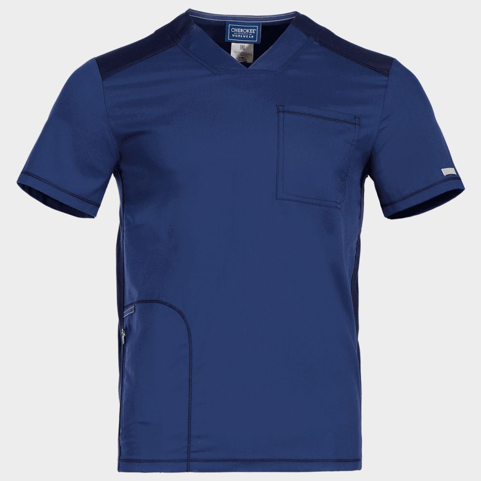Мъжка медицинска туника CHEROKEE V-NECK DARK BLULE WWE603