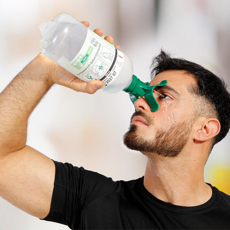 Станция за Промивка на Очи PLUM EYEWASH BOXES 05600166 | С Монтаж за Стена | 2 Разтвора (pH Neutral + NaCl)