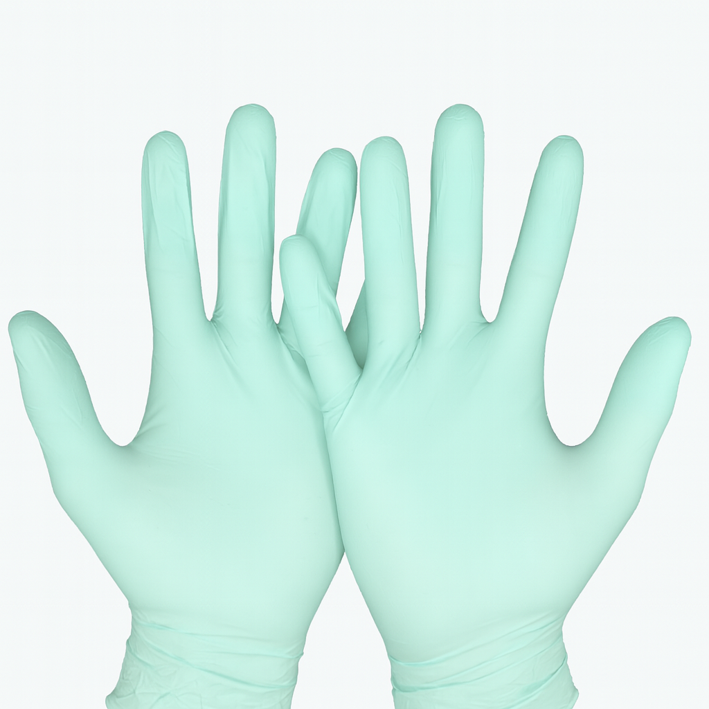 Зелени нитрилни ръкавици ALDENA 3 гр – 100 бр | Без пудра, латекс-фрий, устойчиви