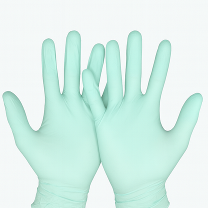 Зелени нитрилни ръкавици ALDENA 3 гр – 100 бр | Без пудра, латекс-фрий, устойчиви