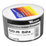 CD-R Traxdata 700MB Printable – 50 бр | 52x, Print Surface
