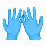 Сини Нитрилни ръкавици   Прахообразни, медицински и защитни ALDENA 3 гр – 100 бр