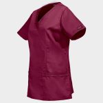 Дамска медицинска туника CHEROKEE WRAP BORDEAUX WWE4728 - Image 3