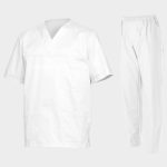 Медицински Комплект Туника и Панталон | Унисекс | Бял Цвят | M3 WHITE - Image 3