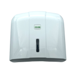 Дозатор за кърпи V-fold CleanLine, бял | PVC, заключване, 400 кърпи