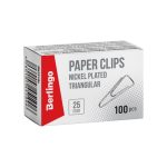 Кламери Berlingo 25 мм триъгълни | Paper Clips 25mm, 100 бр